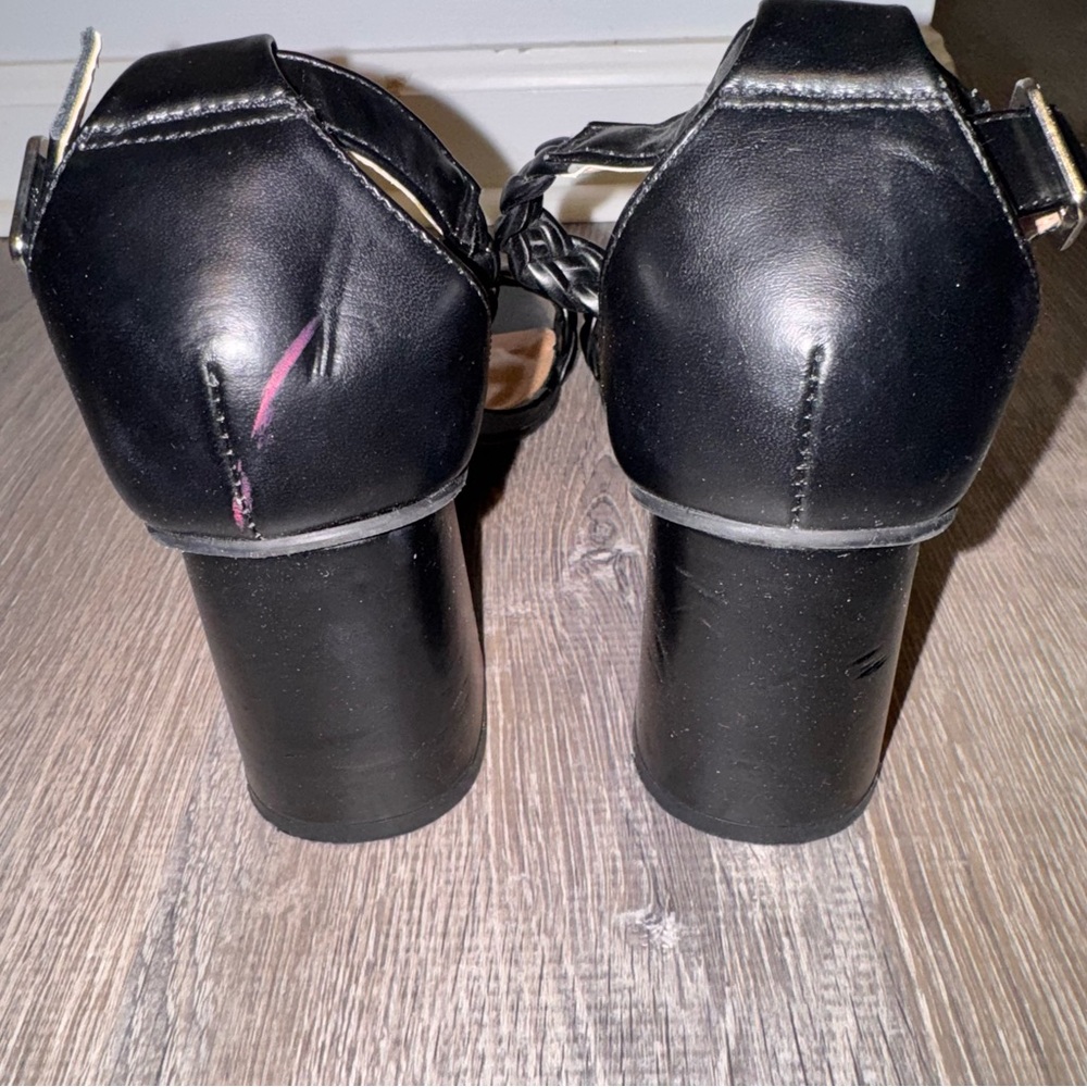 DV by Dolce Vita Black Hassa Braided ankle strap dress Sandals heels 10 - Picture 9 of 13